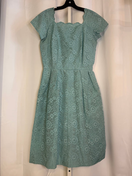 1950s Mint Blue Lace Dress