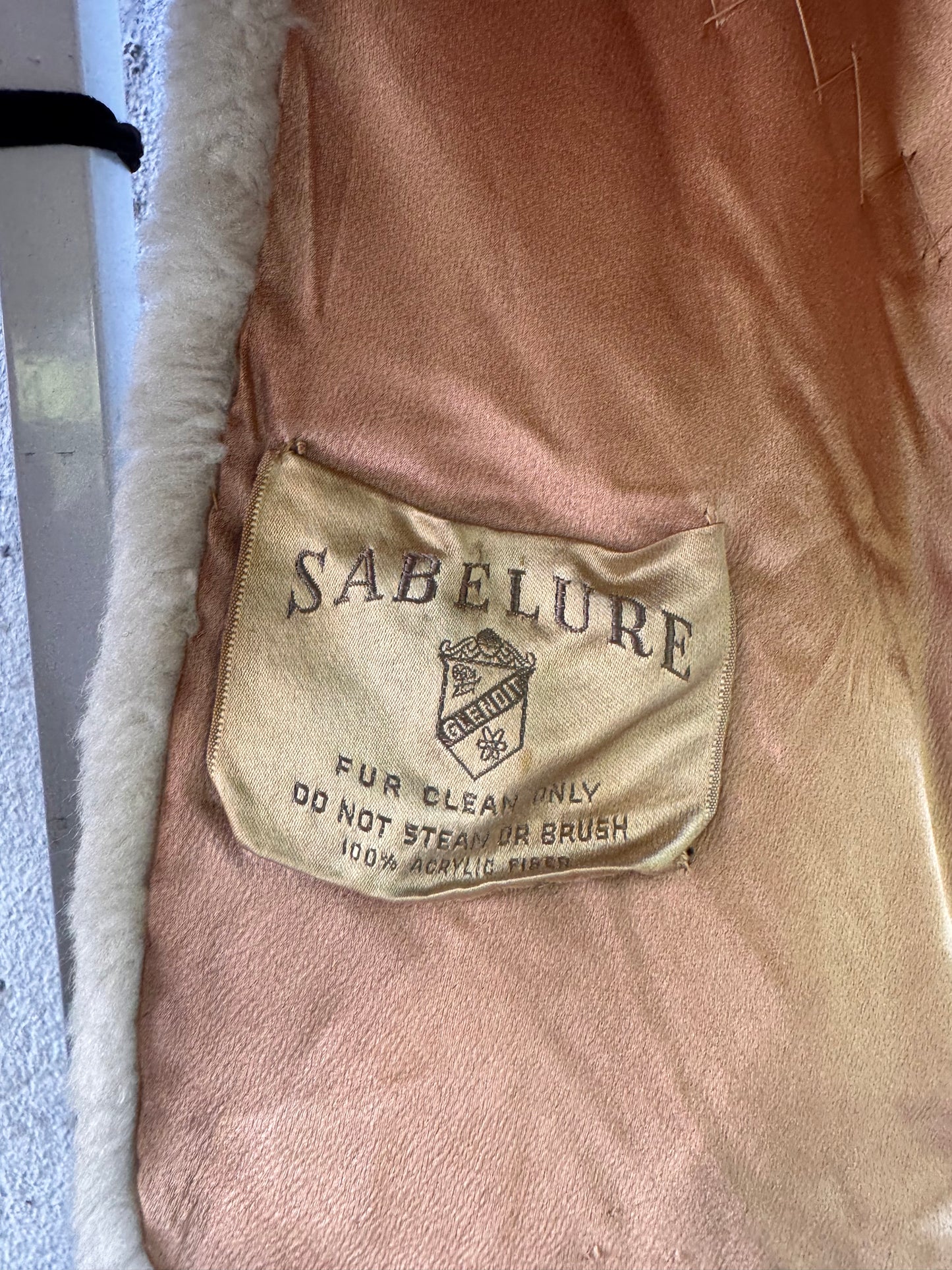 Cream Faux Fur Stole with Collar