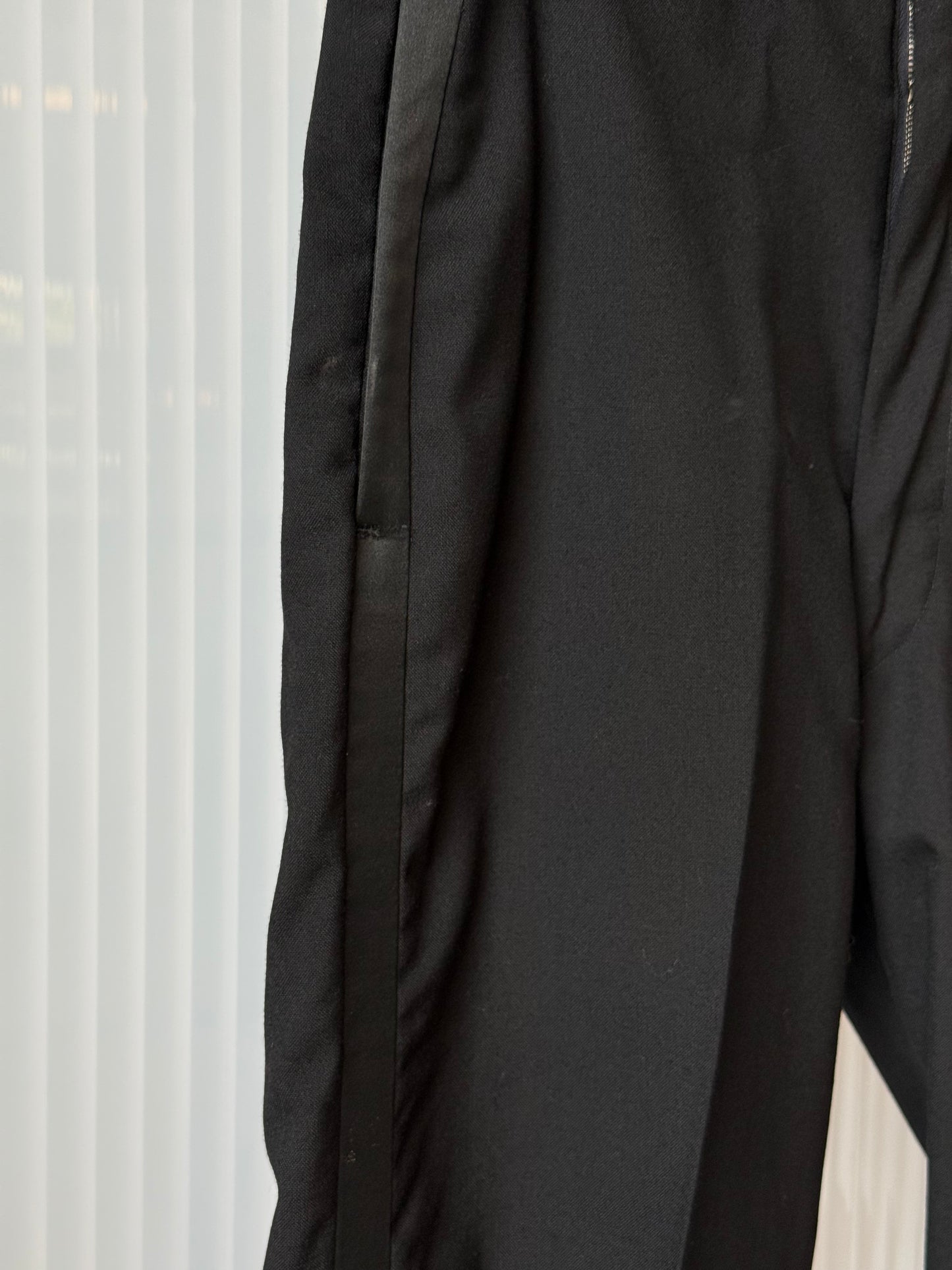 Black Wool Tailcoat & Pants Set