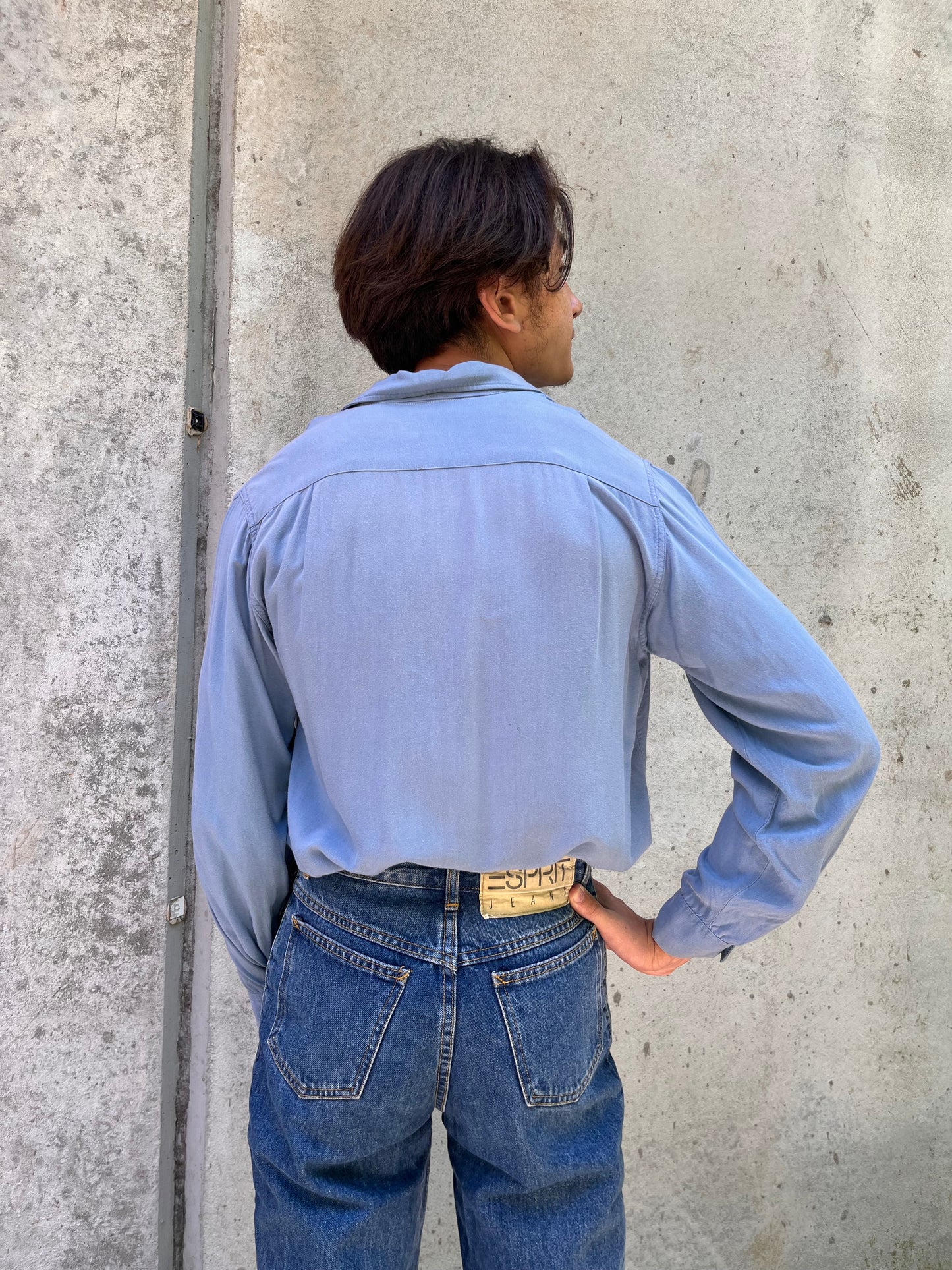 1950s Richman Brothers Blue Button-Up