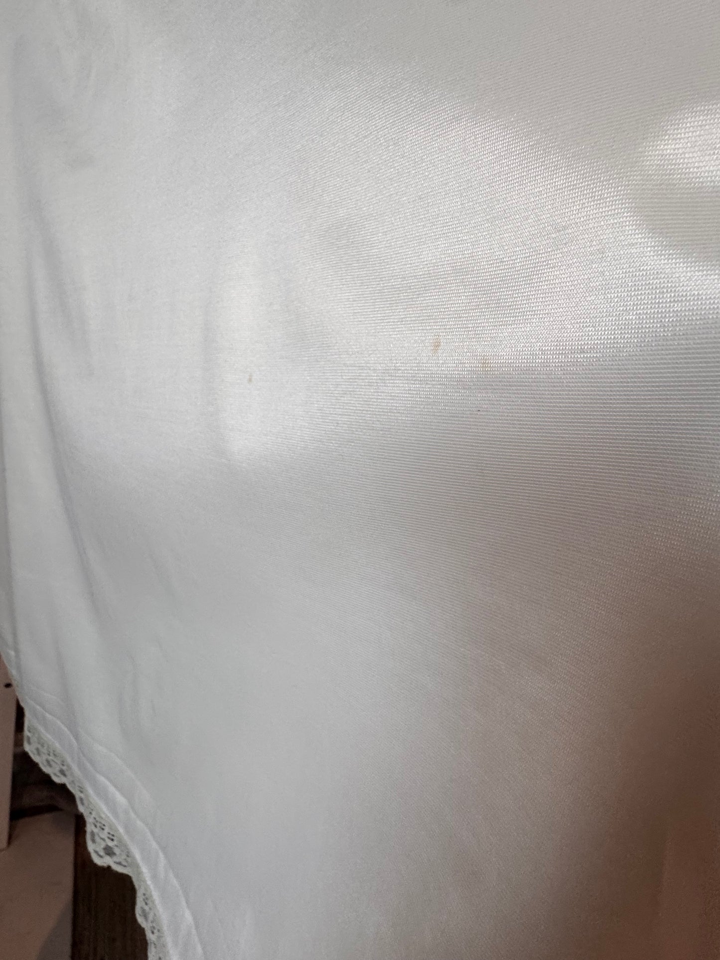 1970s Ivory Slip with Lace Hem