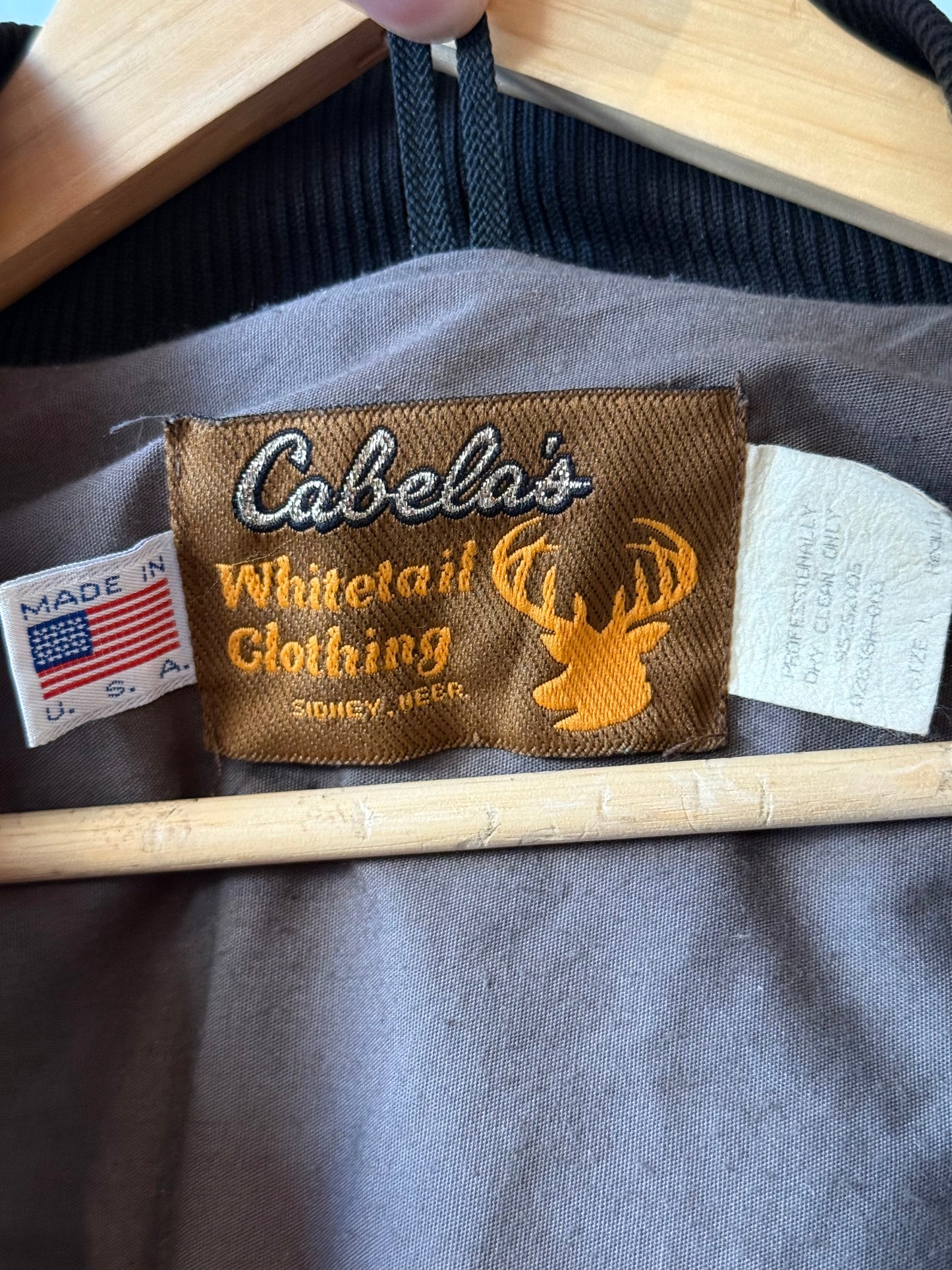 1980s Cabela's Bark Camo Wool Hunting Jacket