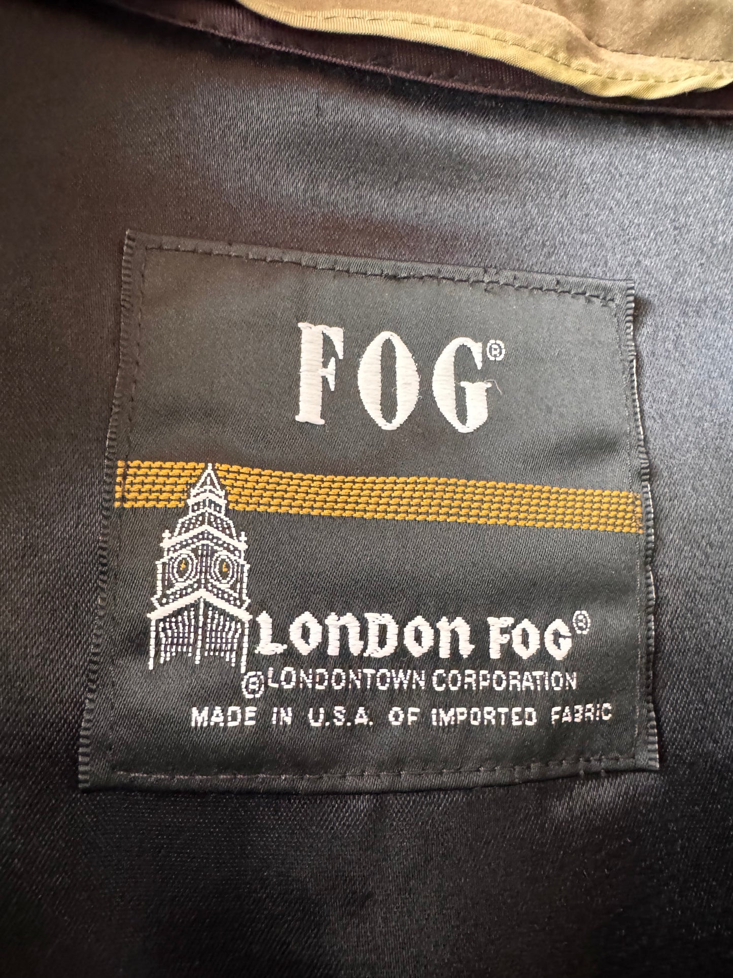 1990s London Fog Wool Lined Trench Coat