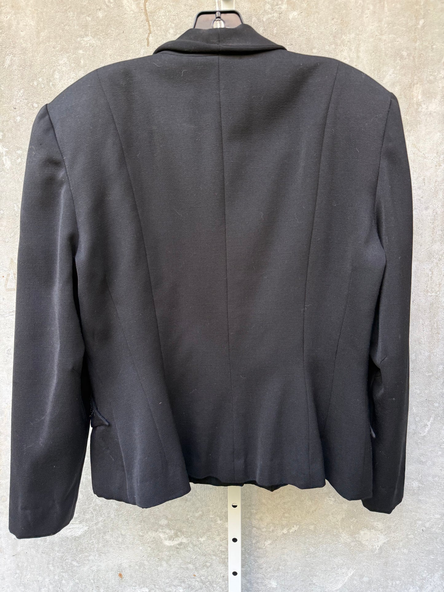 1980s Black Blazer with Lapel & Hip Beading
