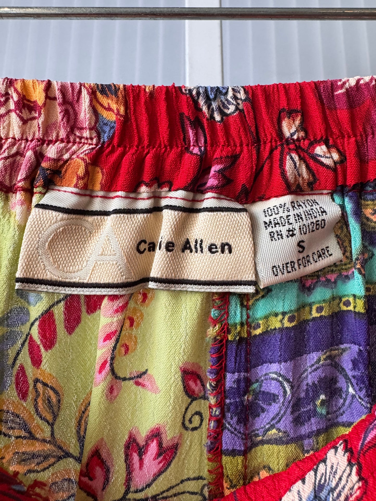 Y2K Whimsical Flowy Multicolor Paisley Skirt