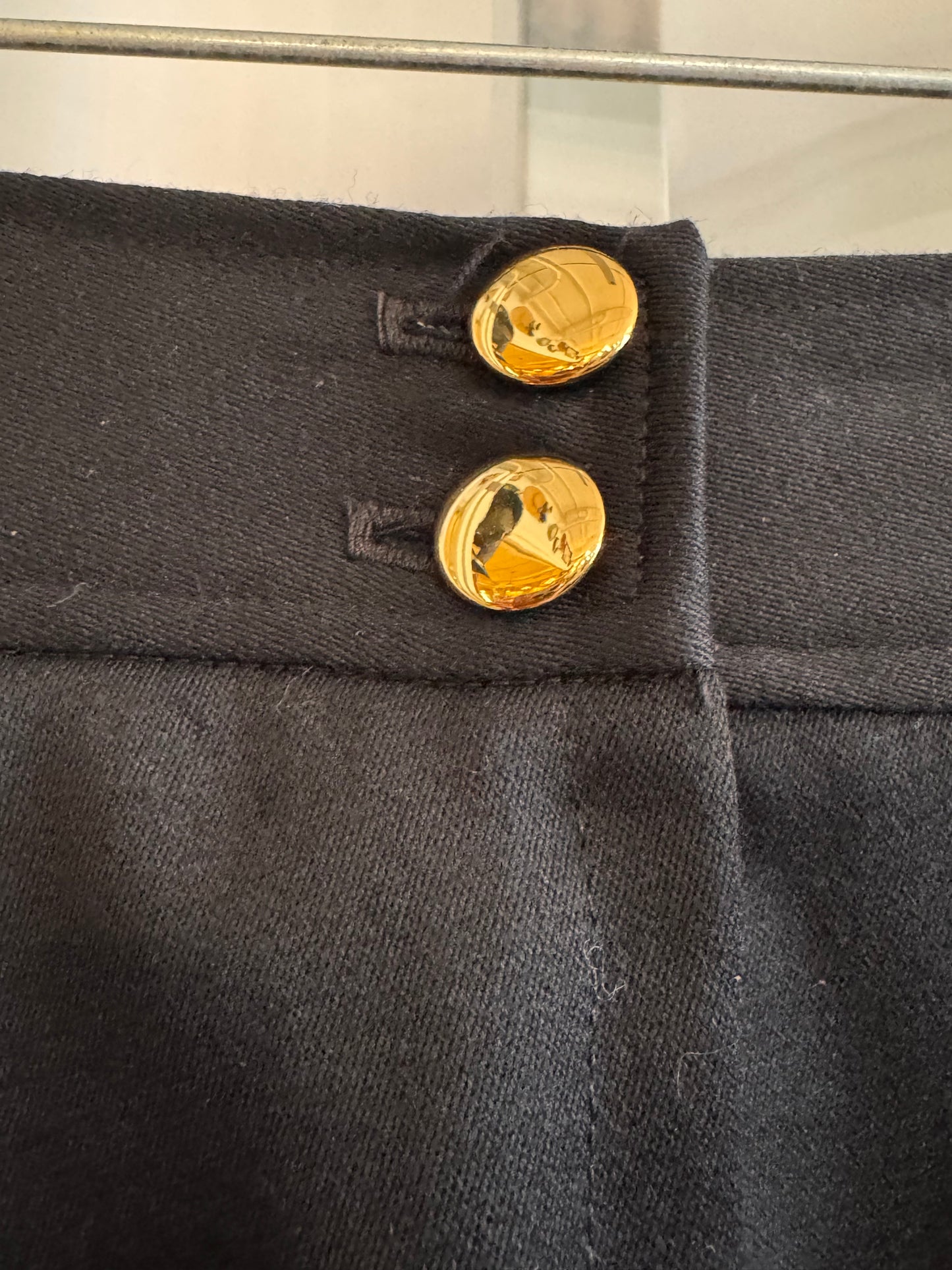 1980s Black & Gold Buttoned Suit Set