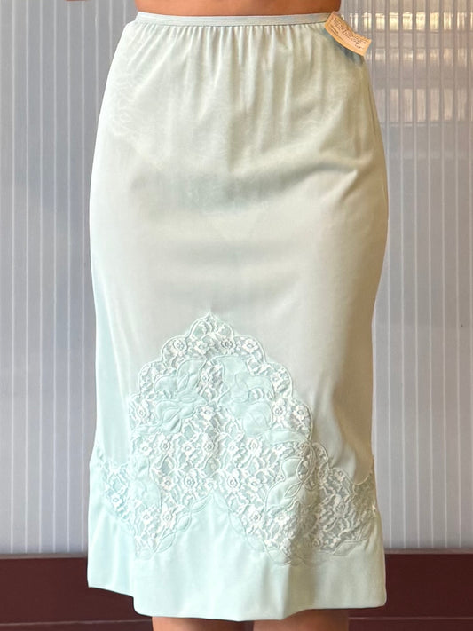 1960s Movie Star Blue Skirt Slip