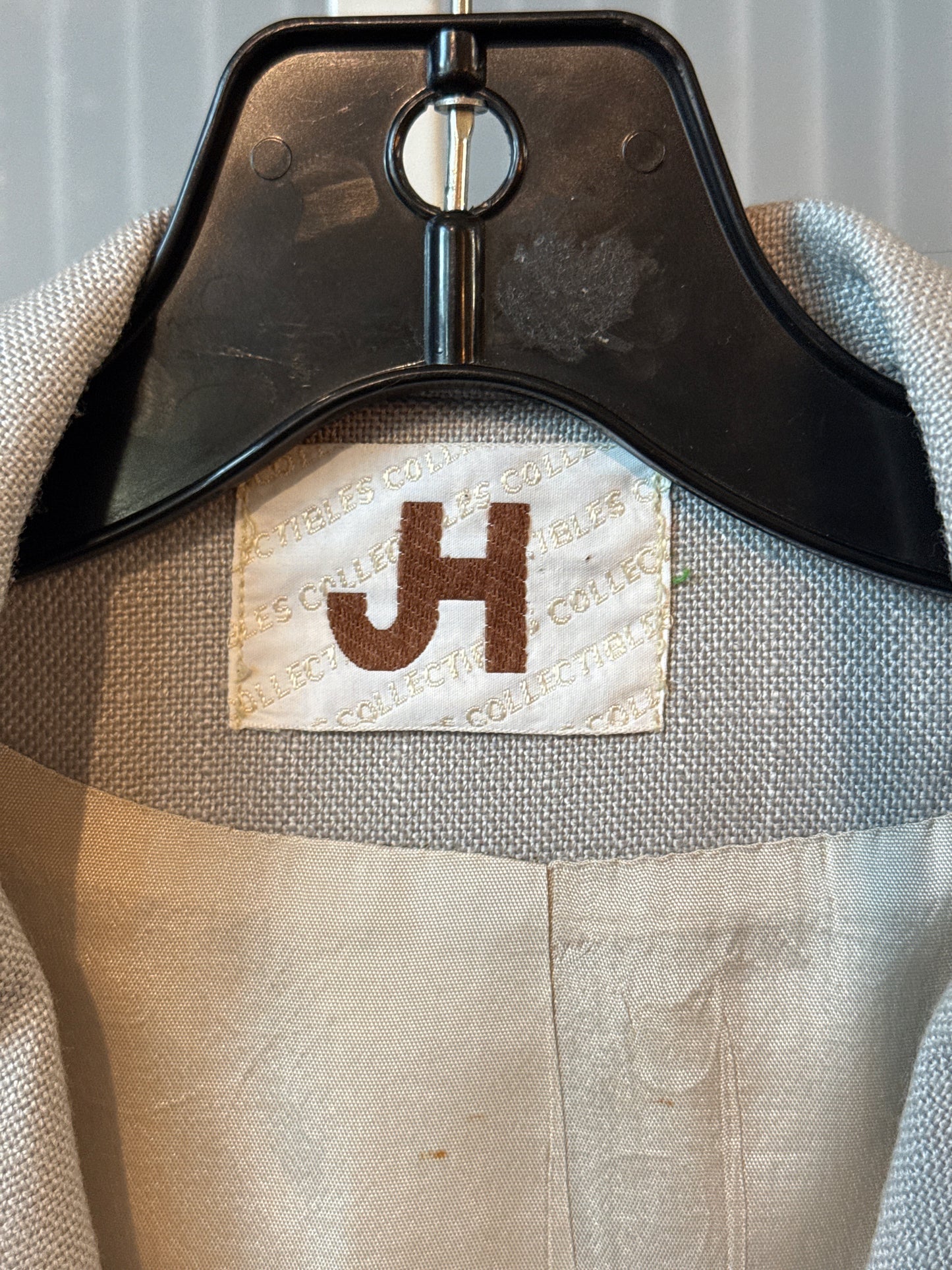 1980s Gray Blazer with Shell Buttons