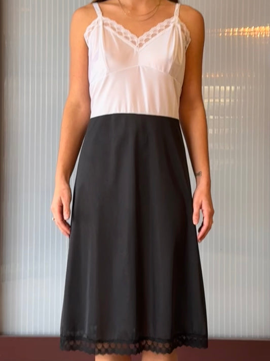 1950s Sarah Smith White + Black Slip