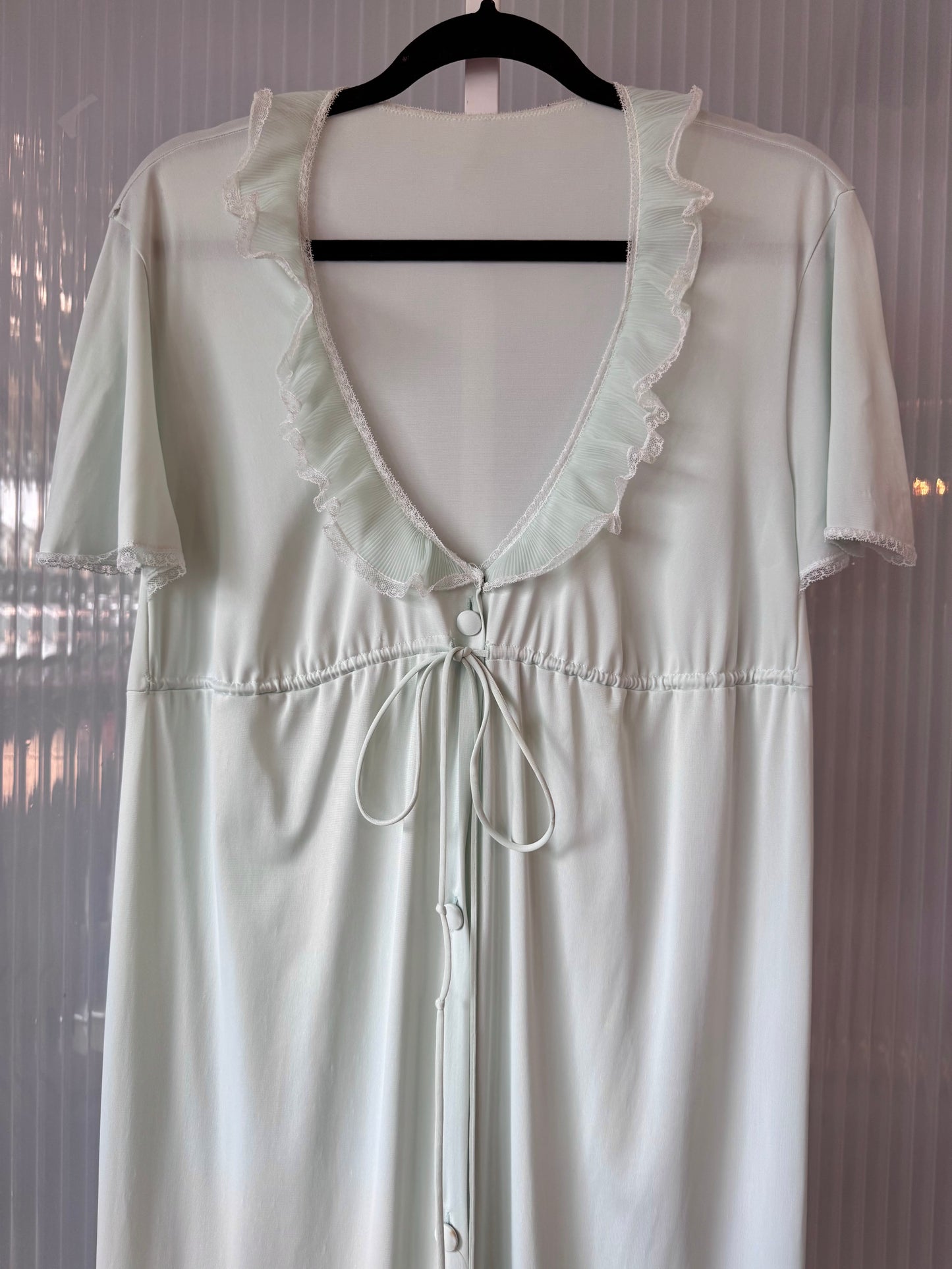 1970s Vanity Fair Mint Blue Nightgown
