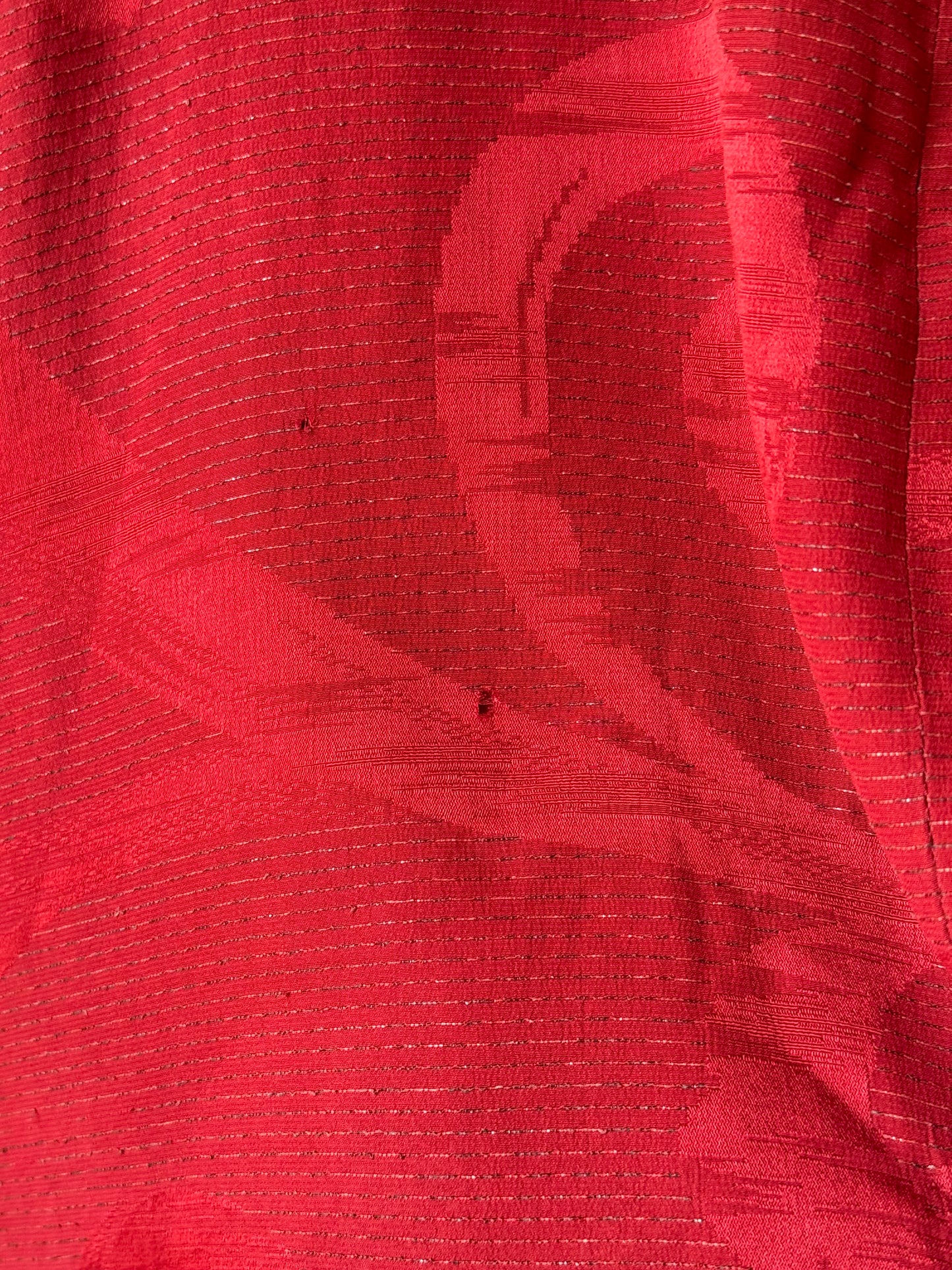 Deep Red Haori w/ Cream & Orange Lining