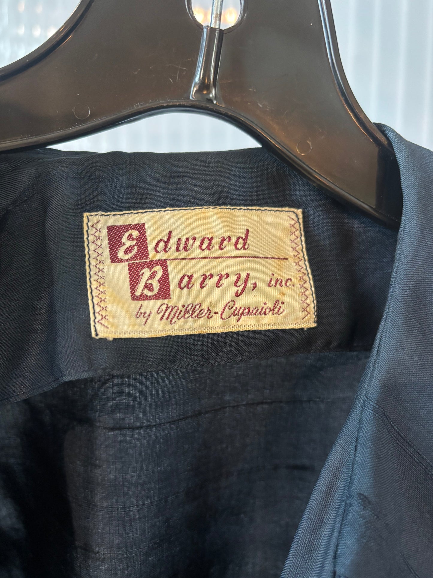 1940s Edward Barry Navy Blue Skirt & Jacket