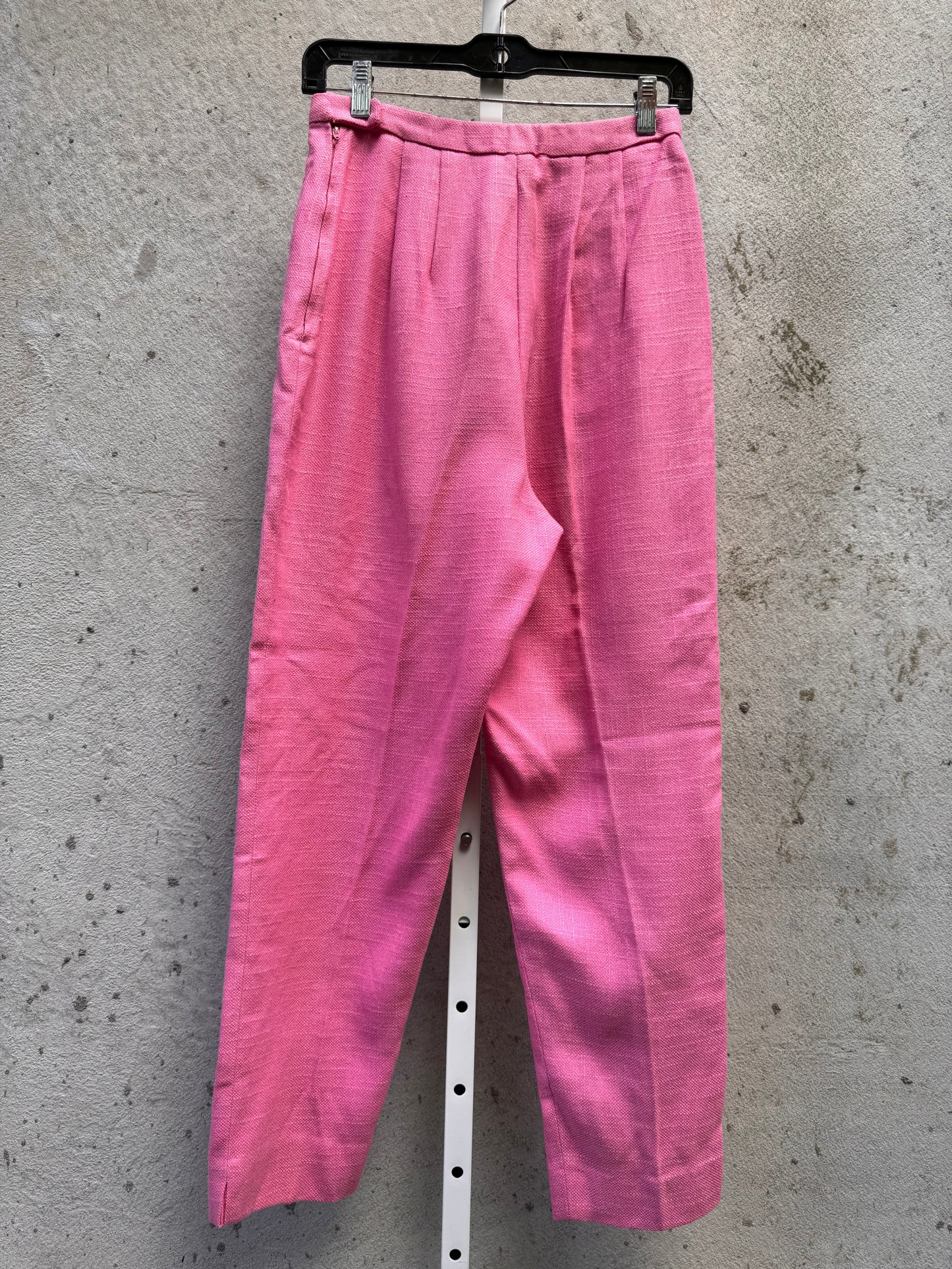 1950s Pink Woven Cigarette Pants