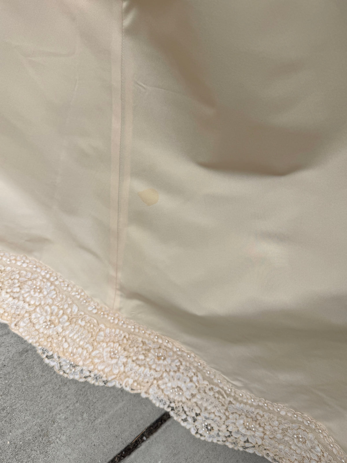 1960s Cream Wedding Dress