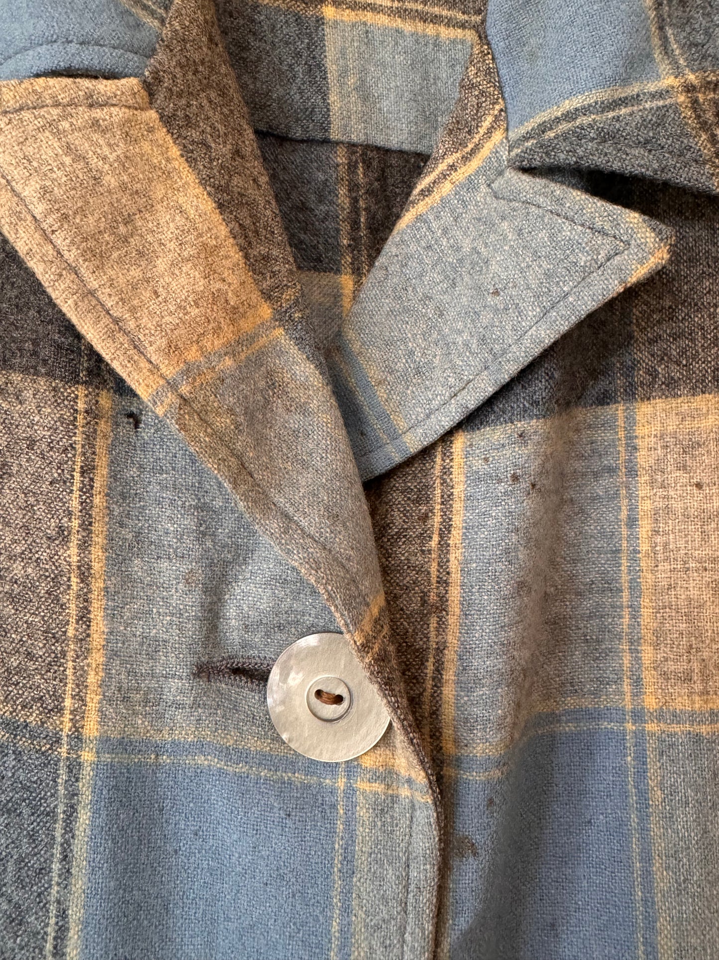 1950s Kasual Koat Blue Plaid Shacket