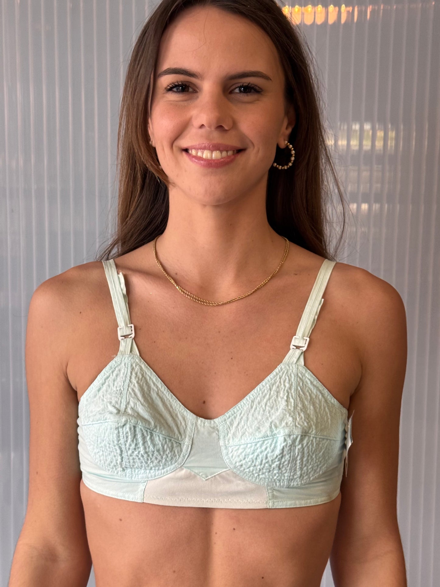 1950s Rondelay Bi-flex Blue Bullet Bra