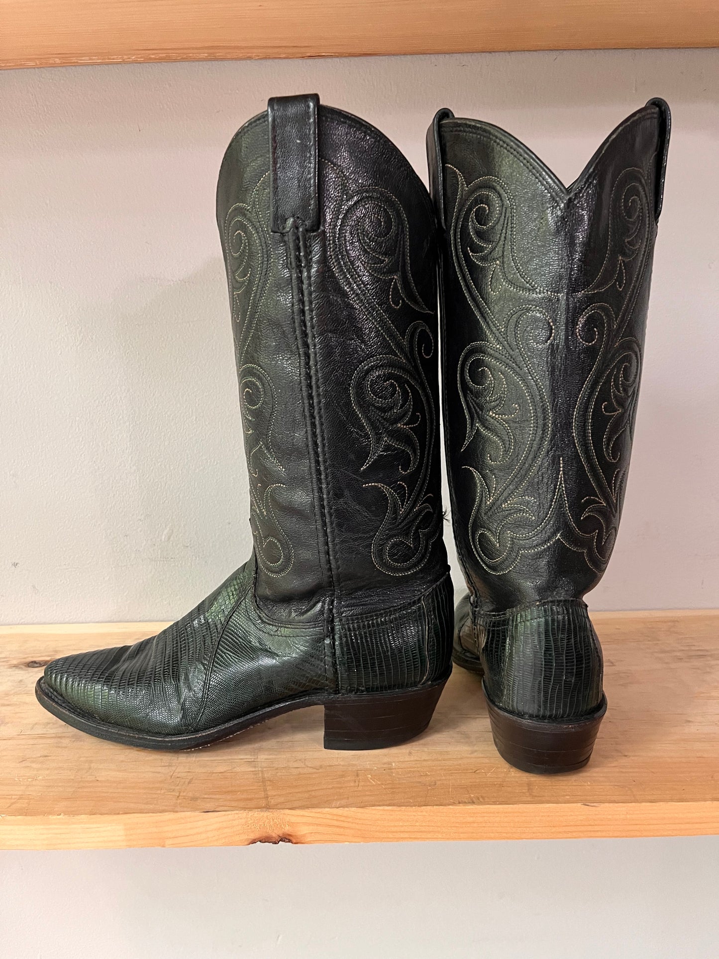 Dan Post Green & Black Boots