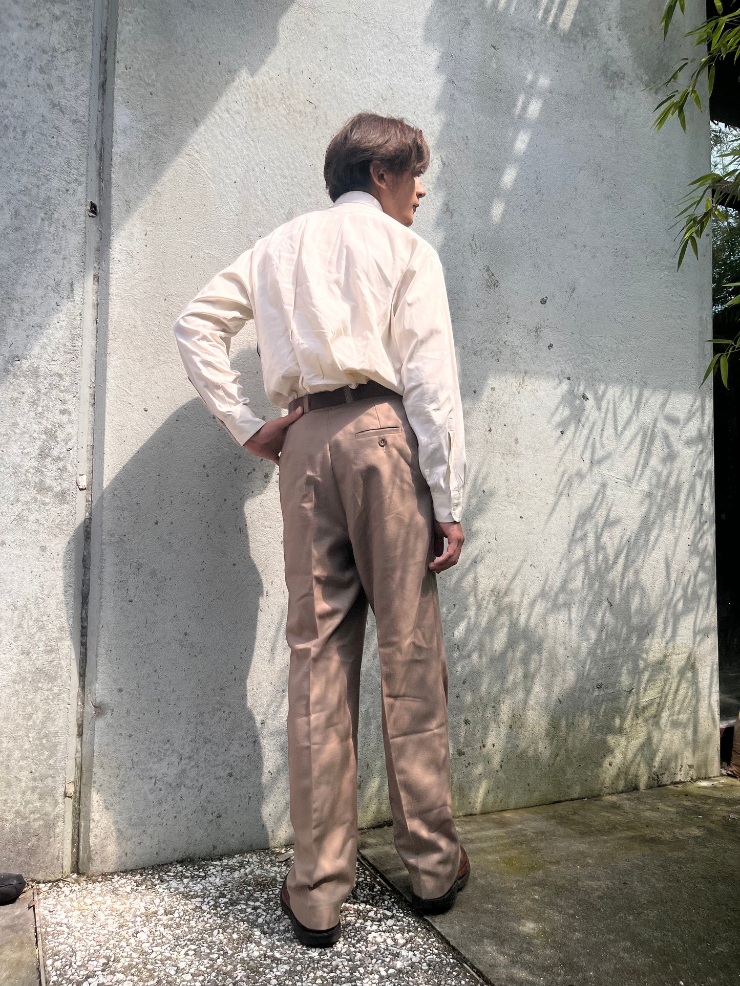 1980s Meeting Street Off-white Cotton Button-up