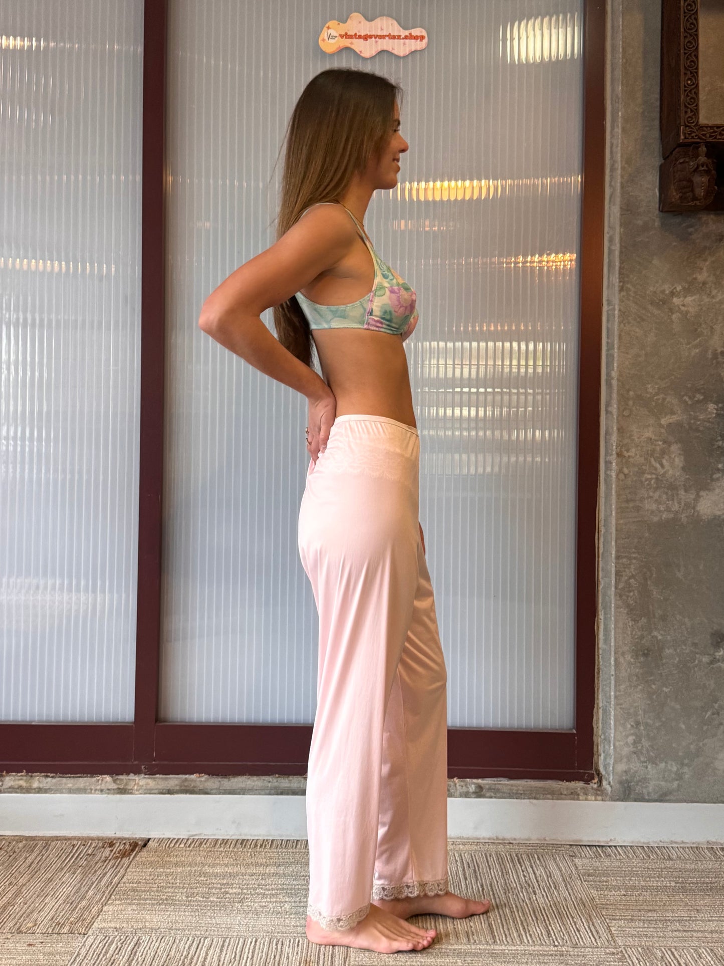 1960s Pinehurst Pink Satin Pajama Pants