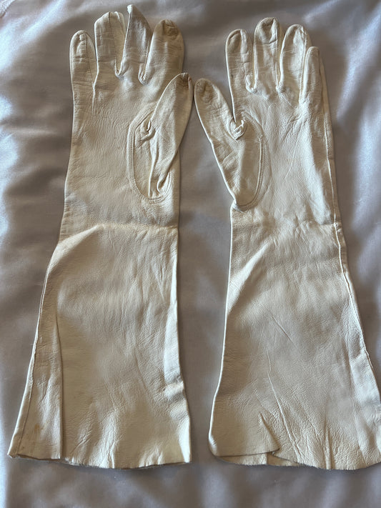 Off-white Leather Gloves