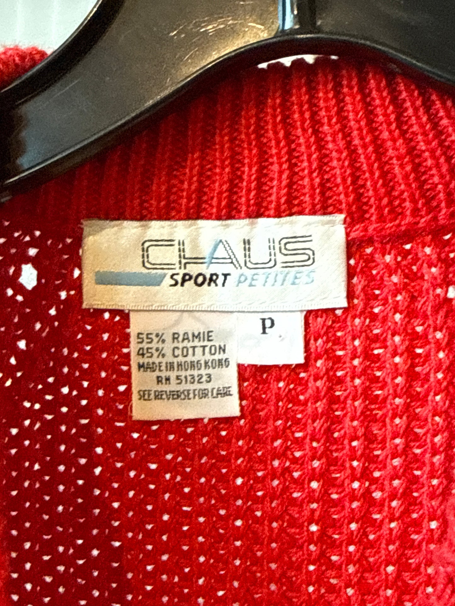 1990s Red Short-Sleeve Knit Sweater