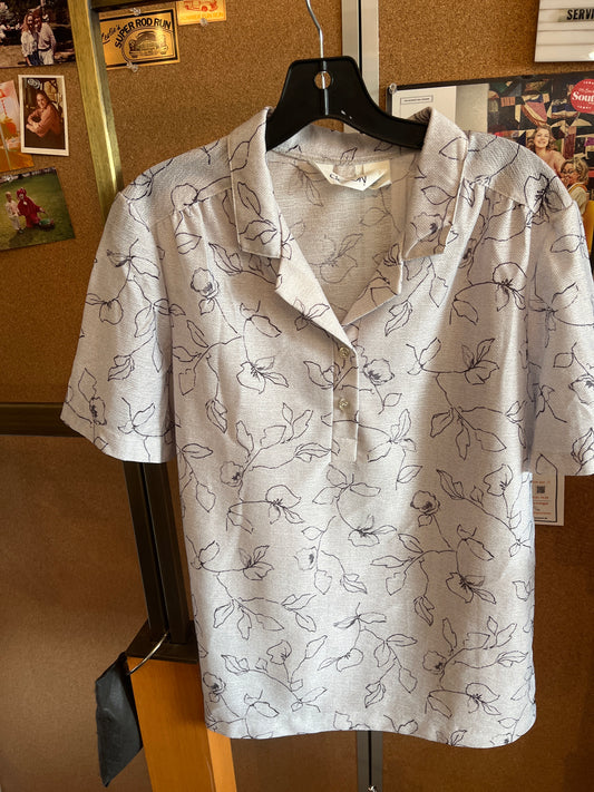 1980s Devon Grey Polo Style Shirt