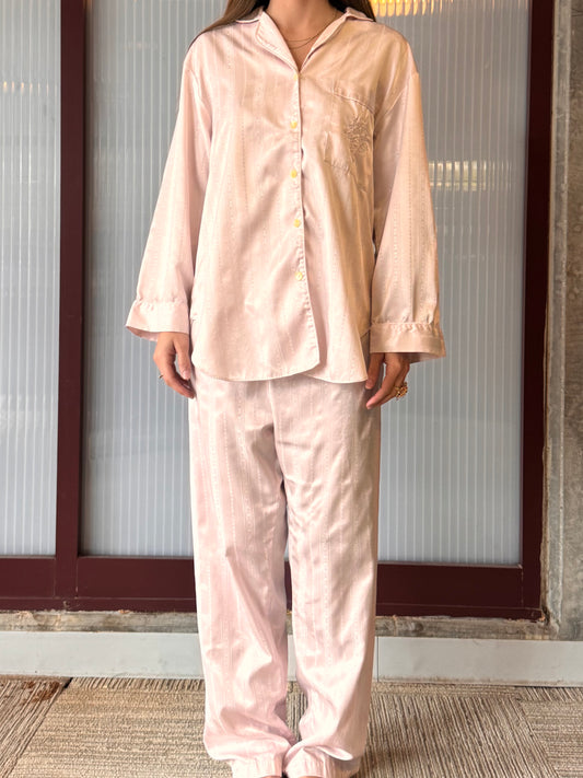 2000s Miss Elaine Pink 2-piece Pajama Set