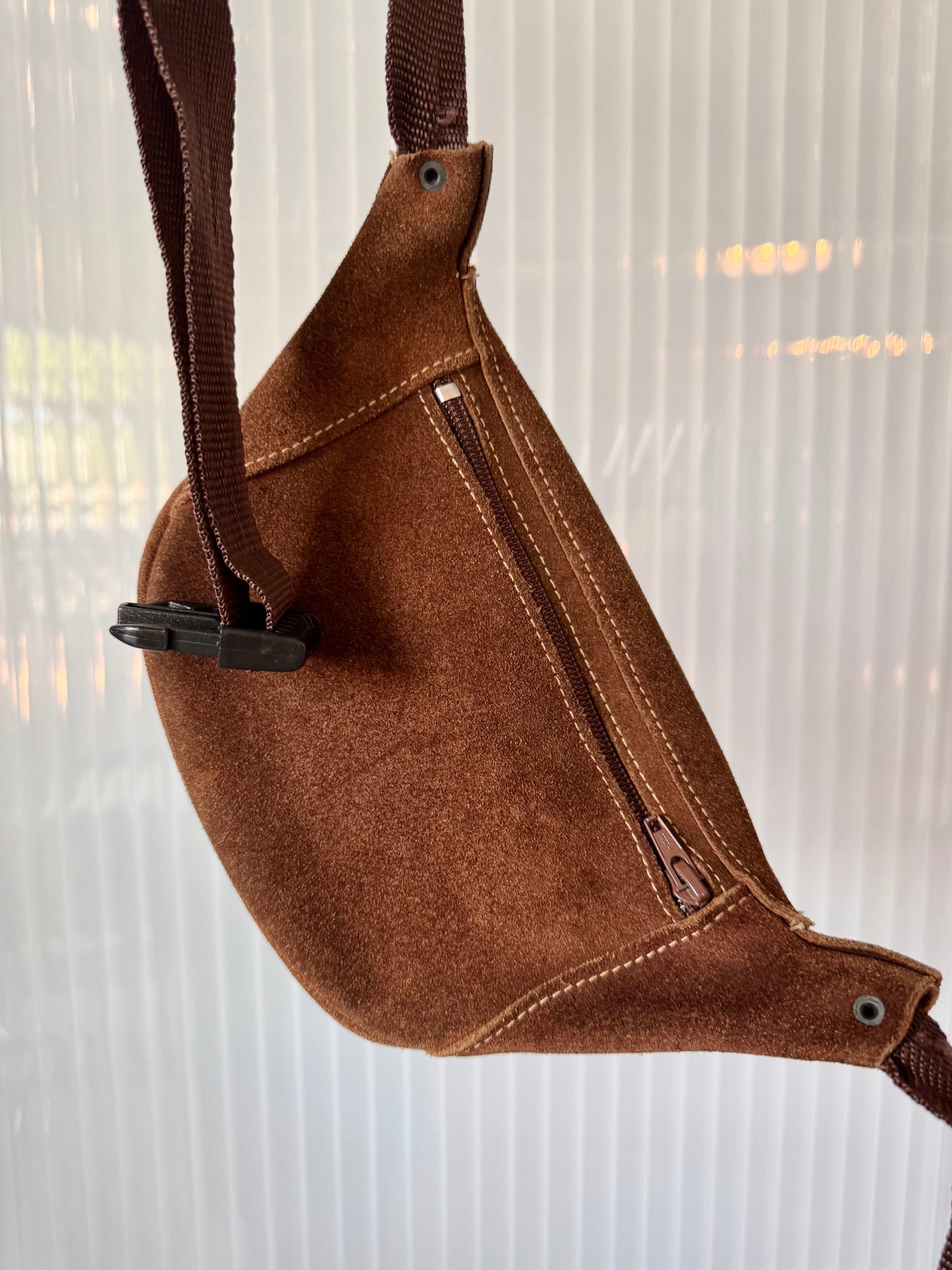 Aussie Bush Brown Suede Fanny Pack