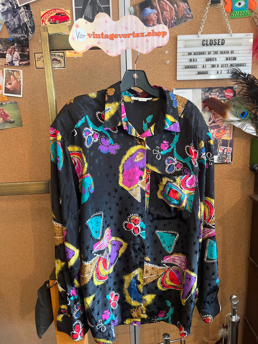 1980s Andre Sauvage Collared Blouse