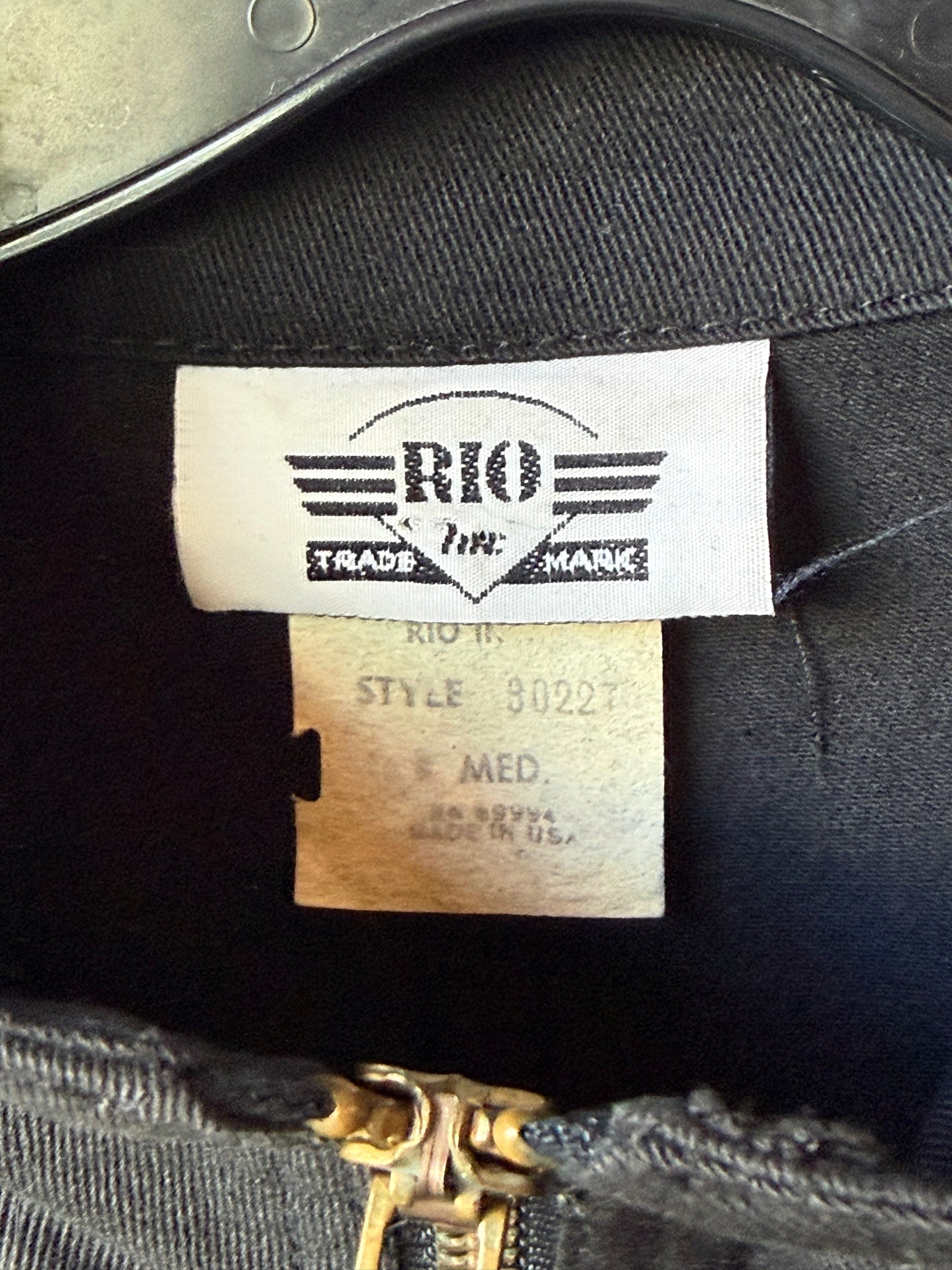1980s Black Jumpsuit w/ Copper Grommet Designs