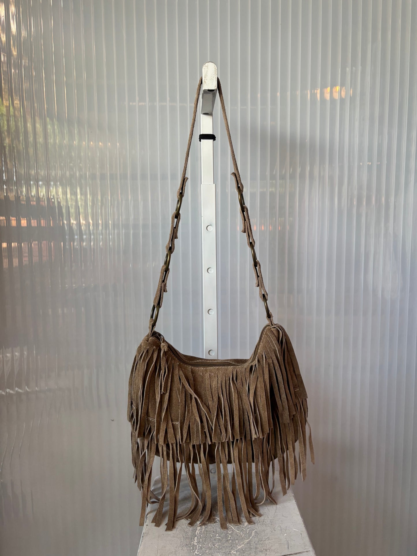 Brown 100% Suede Made in India Purse