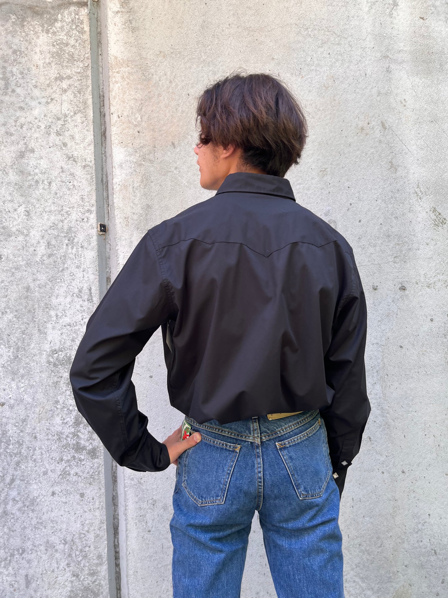 2000s White Horse Black Western Shirt