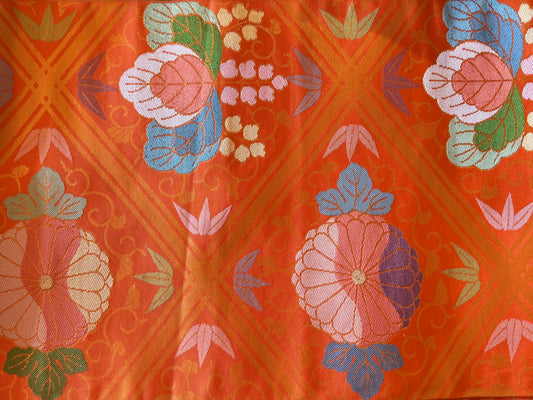 Orange Floral Obi