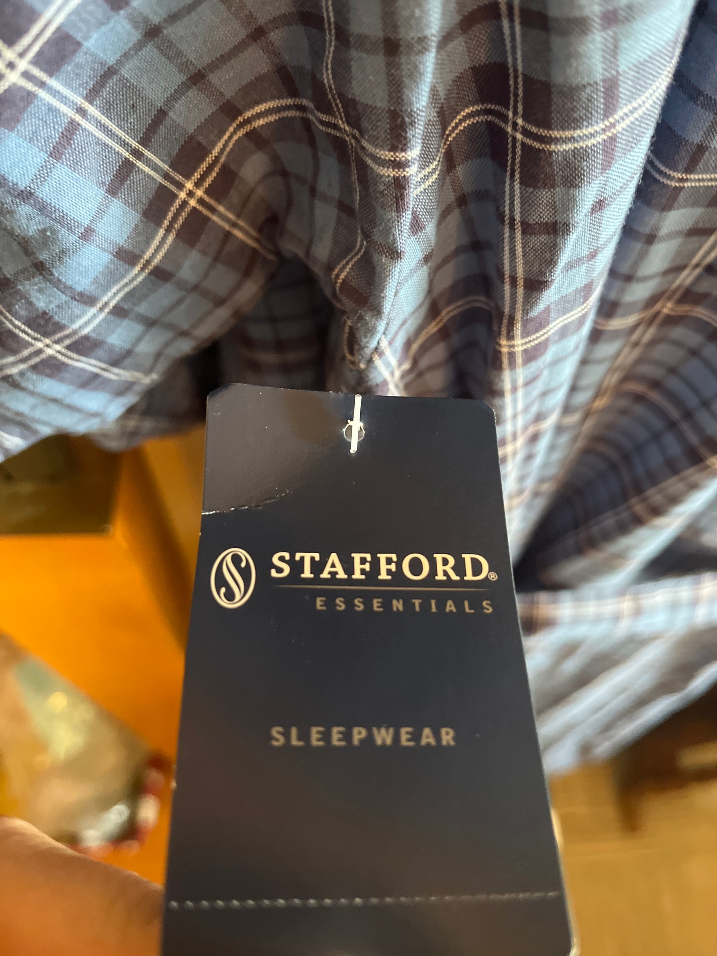 1990s Stafford Blue Plaid Robe