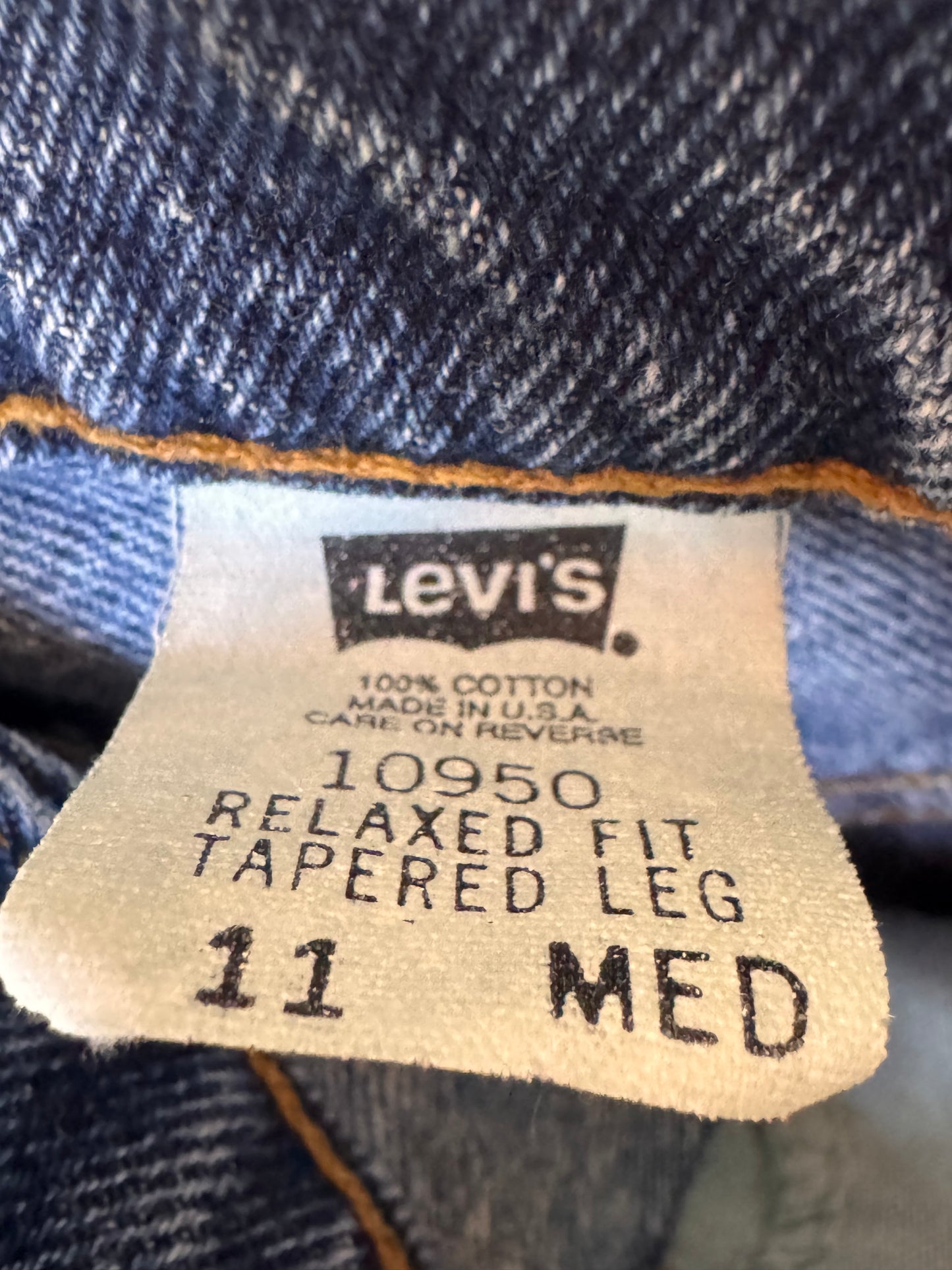 1980s Orange-Tab Levi's Blue Jeans