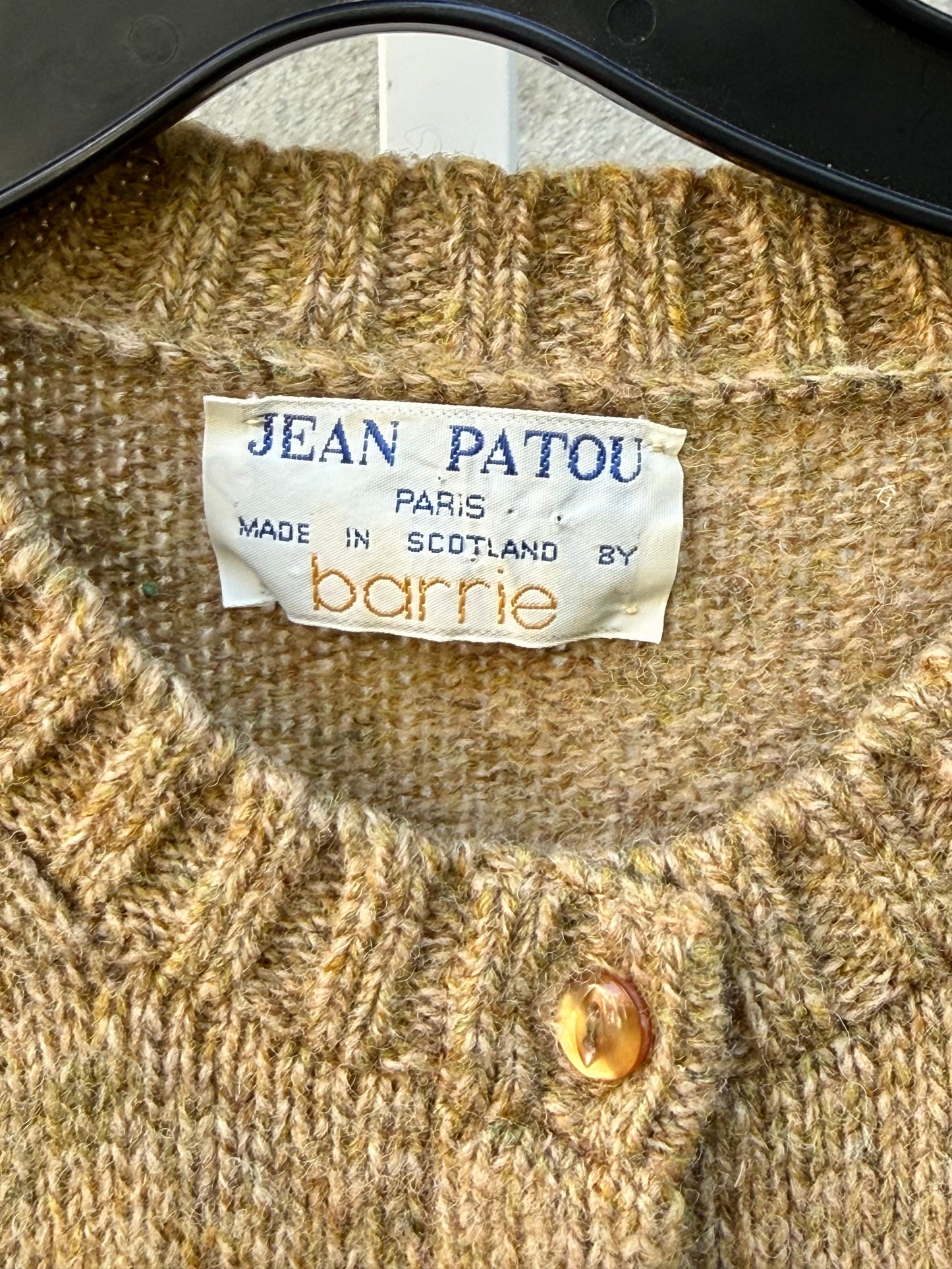 1960s Brown Knitted Button up Sweater