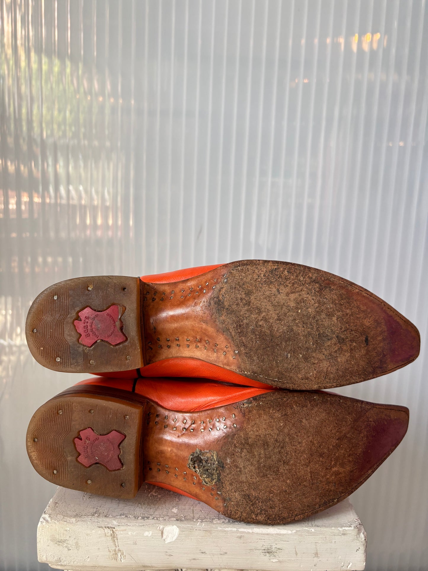 Donaldo Orange Mexican Made Cowboy Boots 8