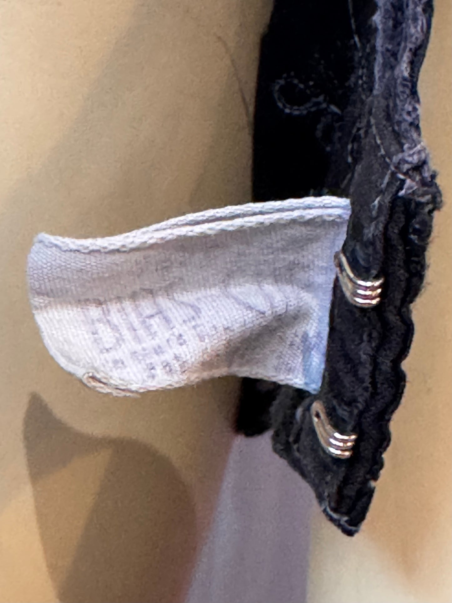 1950s Sheer Black Bias Cup Bra