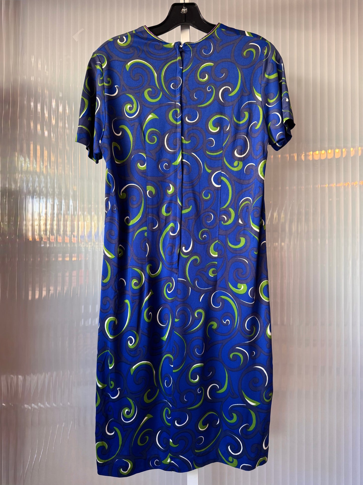 1960s Blue & Green Dress