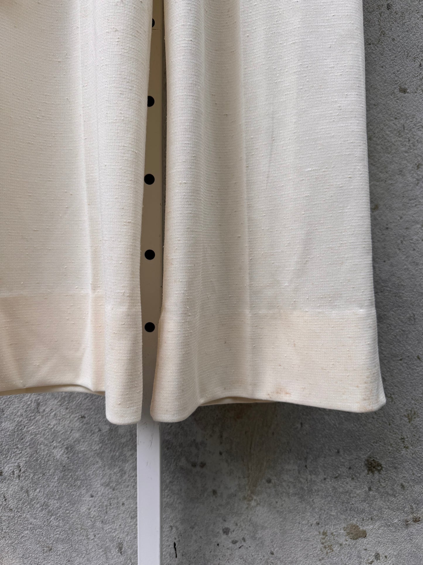 1970s White Western Jumpsuit with Cuff Stripes