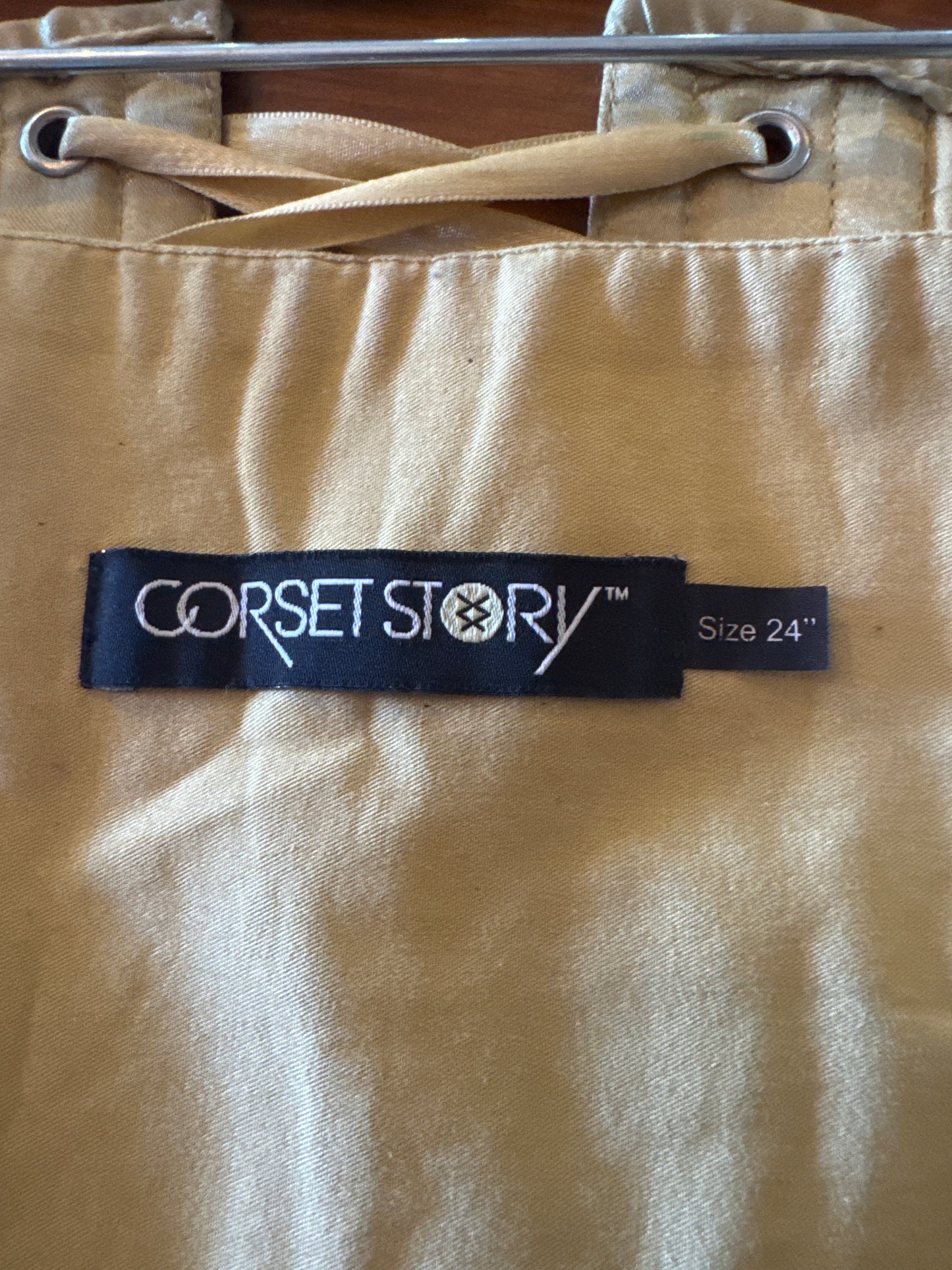 Corset Story Gold Sequin & Satin Waspie