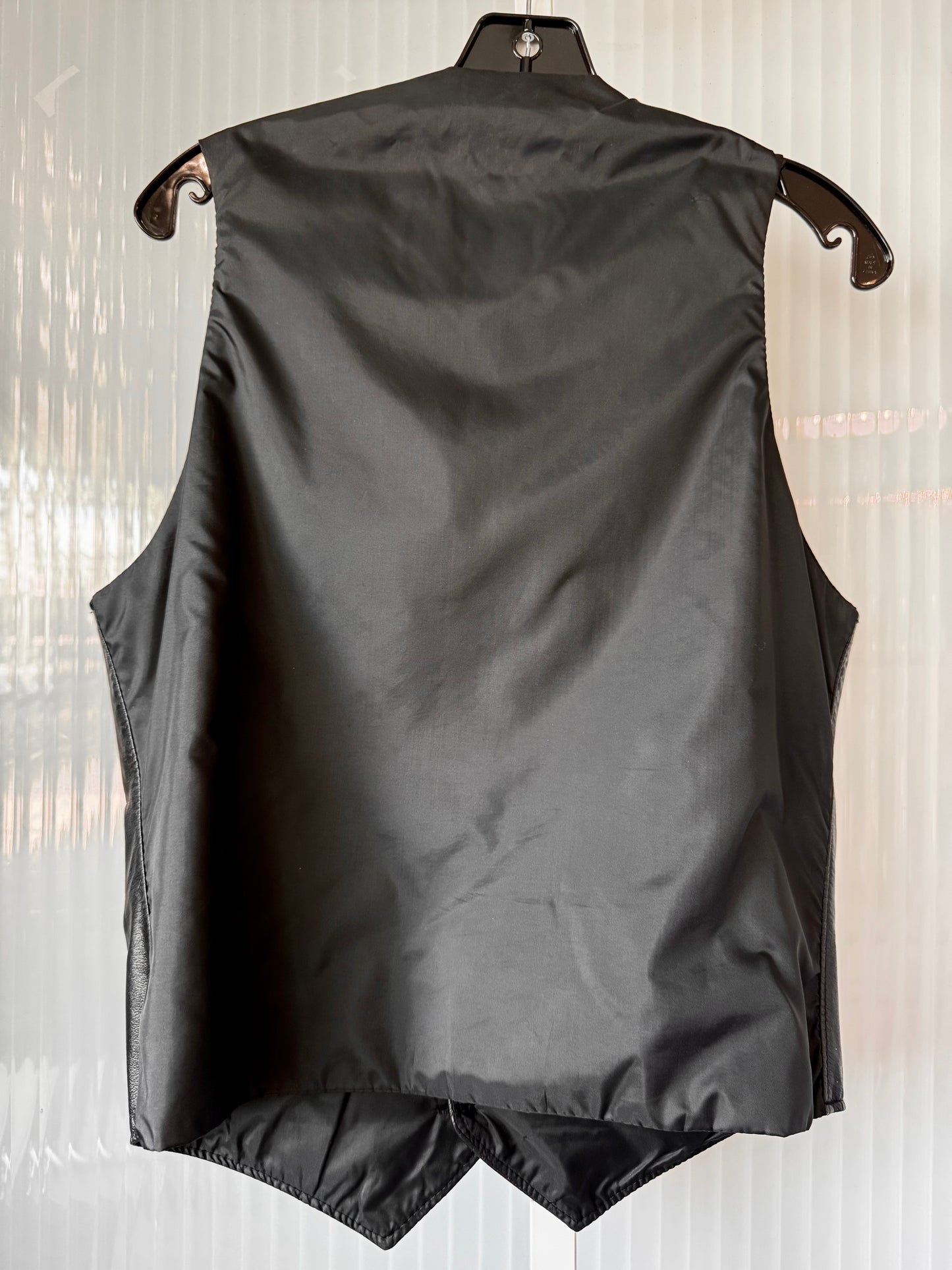 1970s Sears Black Leather Vest