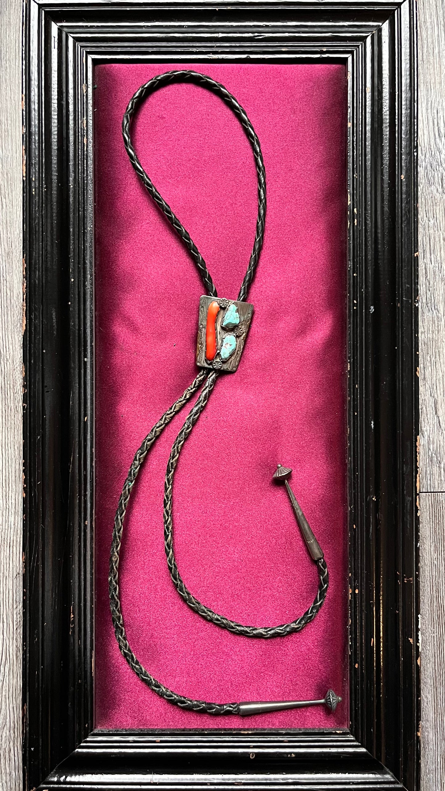 Coral & Turquoise Bolo Tie