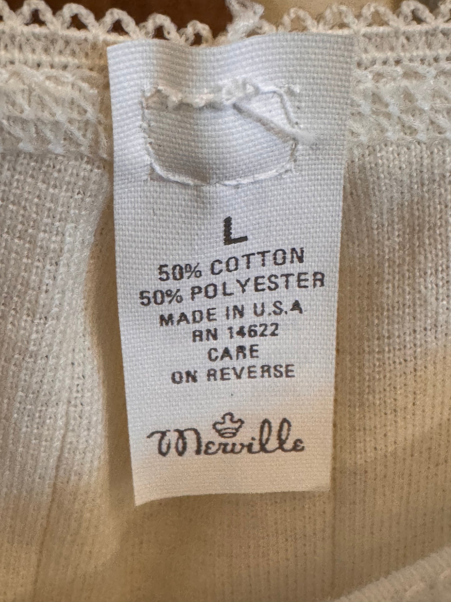 1970s Merville Cream Cotton-Poly Underalls