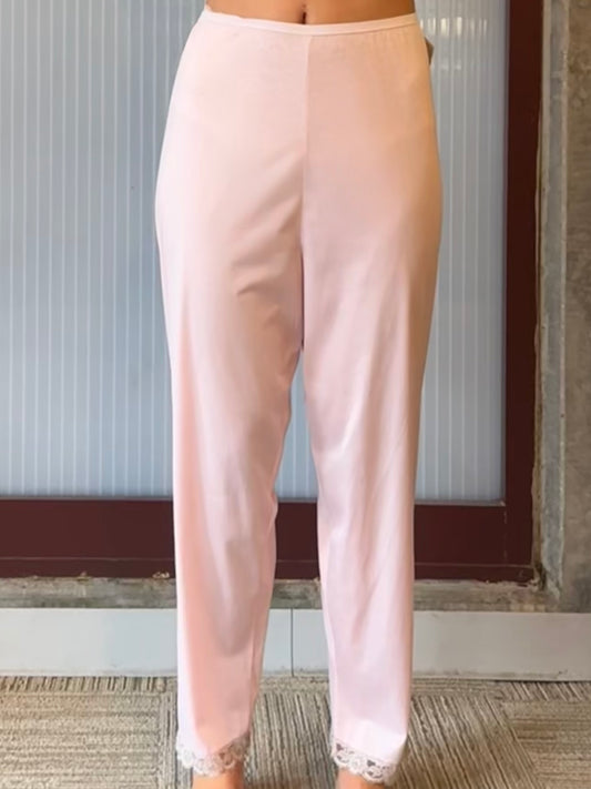1960s Pinehurst Pink Satin Pajama Pants