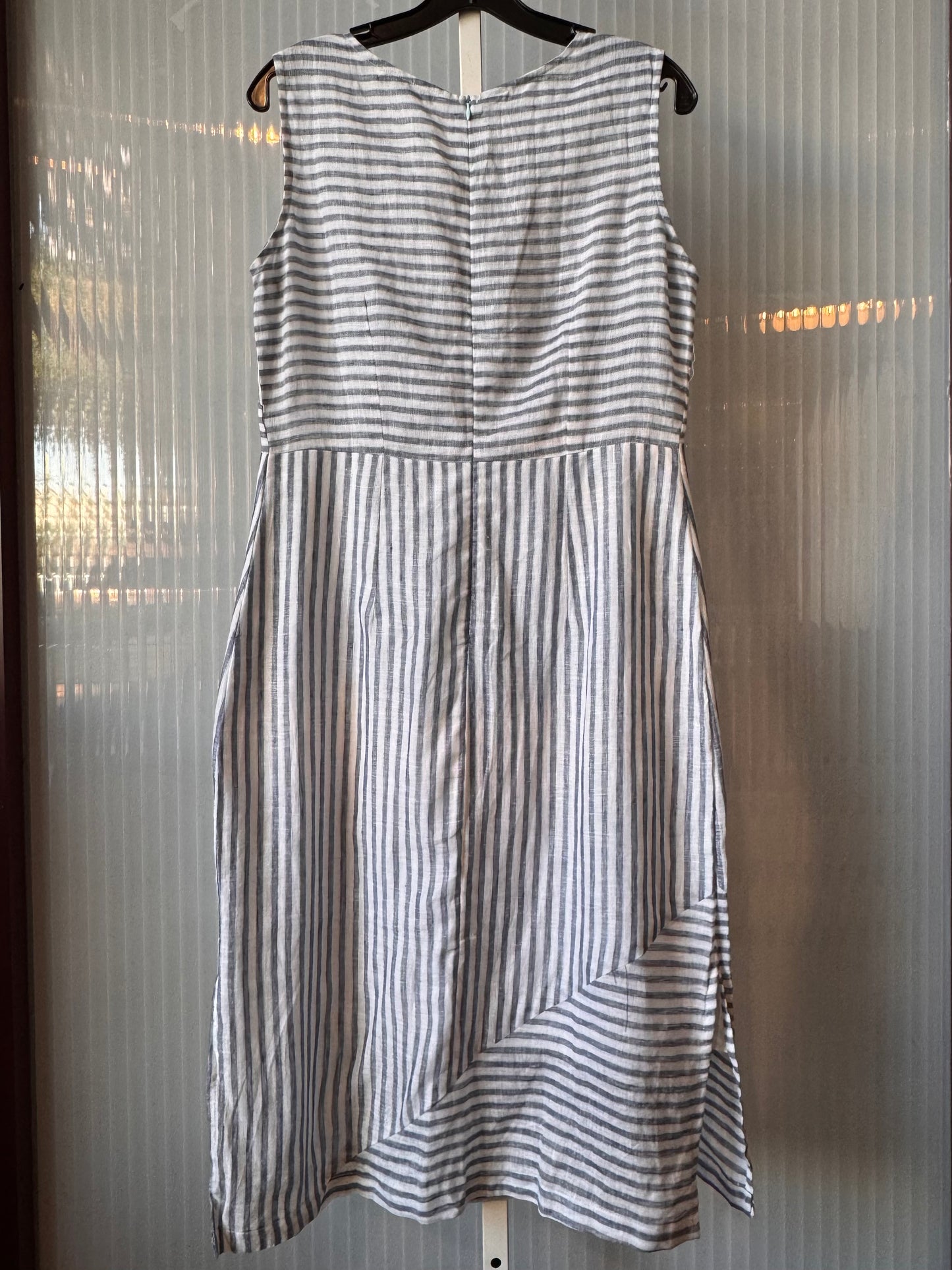 1990s Blue & White Seersucker Dress