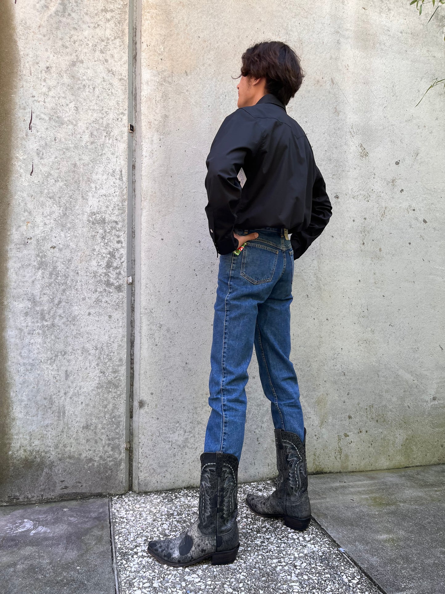 2000s White Horse Black Western Shirt