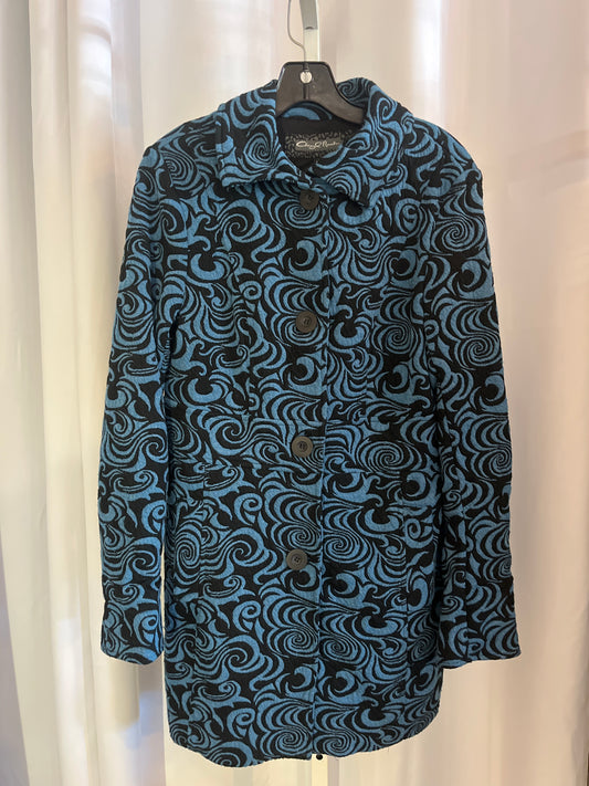 1990s Cheryl Nash Blue and Black Coat