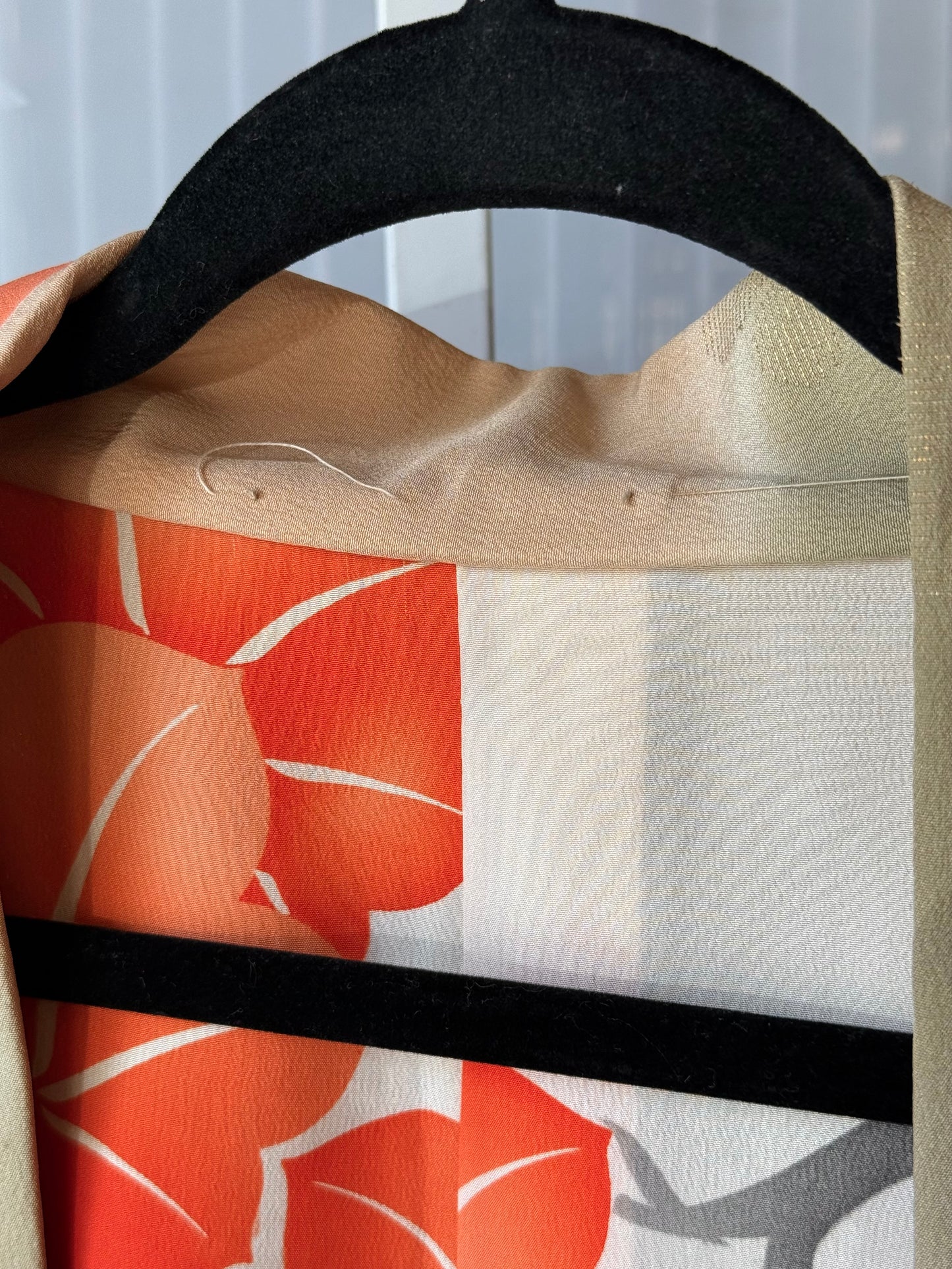 Sage & Pink Haori w/ Bright Orange Accents