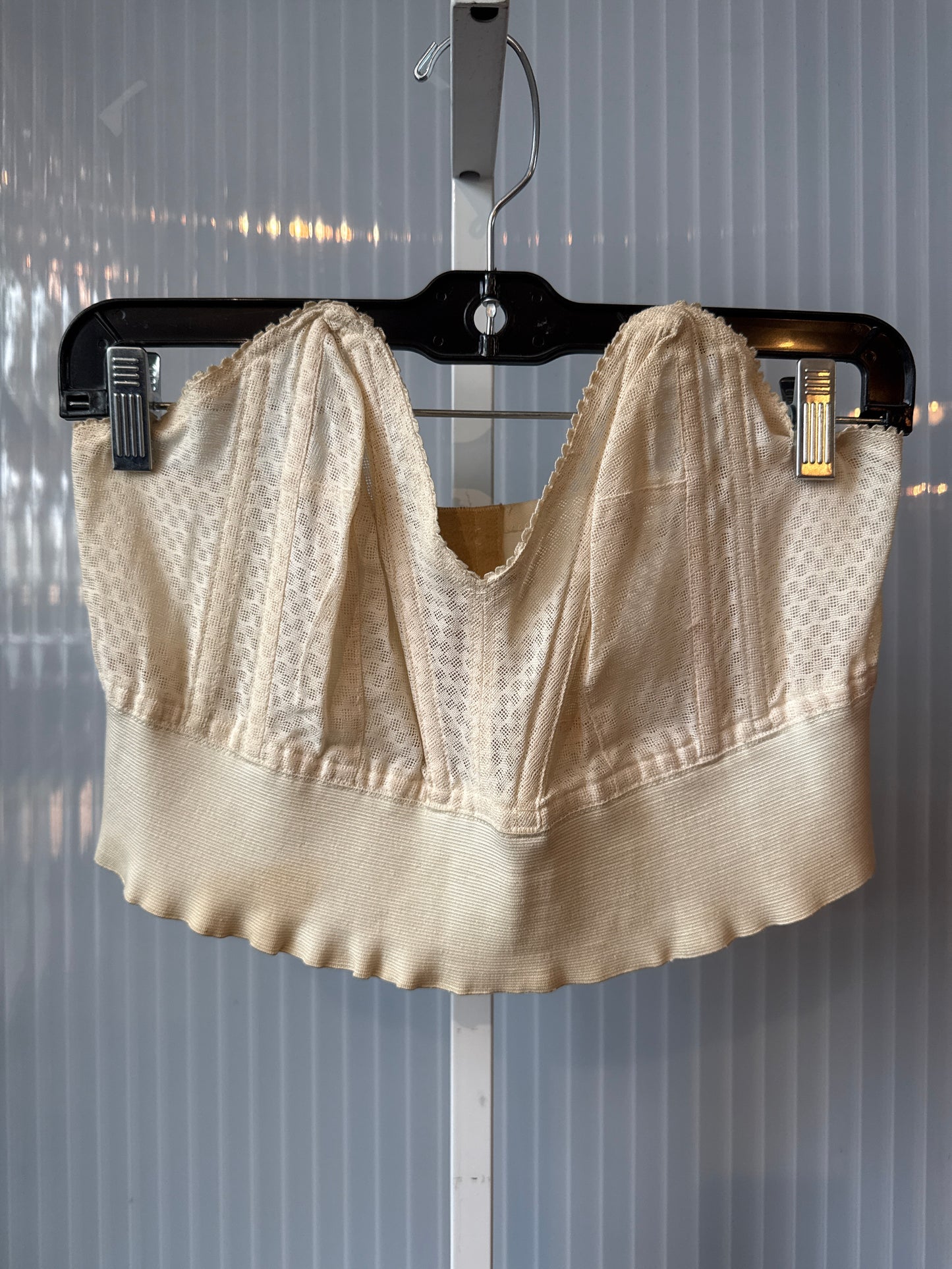 1950s Strapless Cotton Bullet Bra